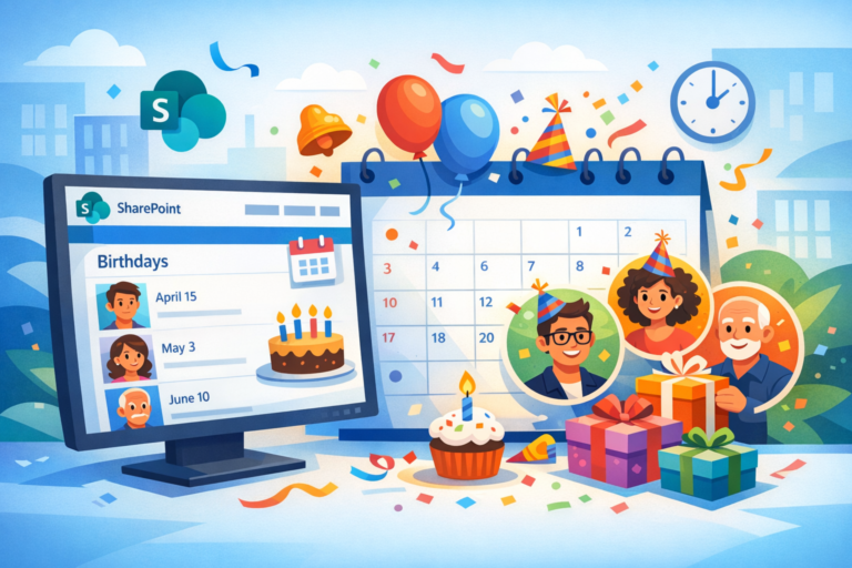 Afficher les anniversaires des employés dans SharePoint Online
